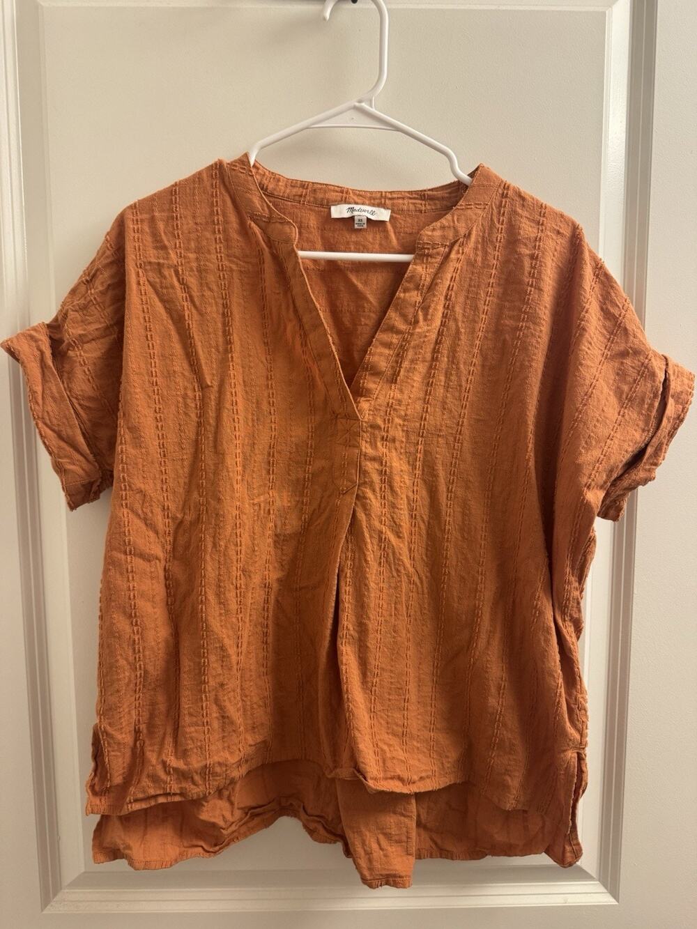 Madewell Women's Top Burnt Orange, XS
